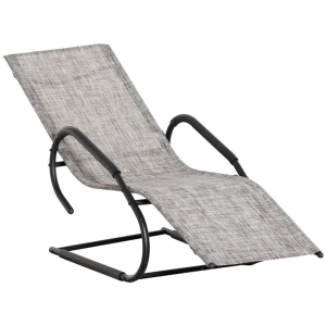 Sun Lounger for Sunbathing, Reclining Rocking Chaise Lounge Chair