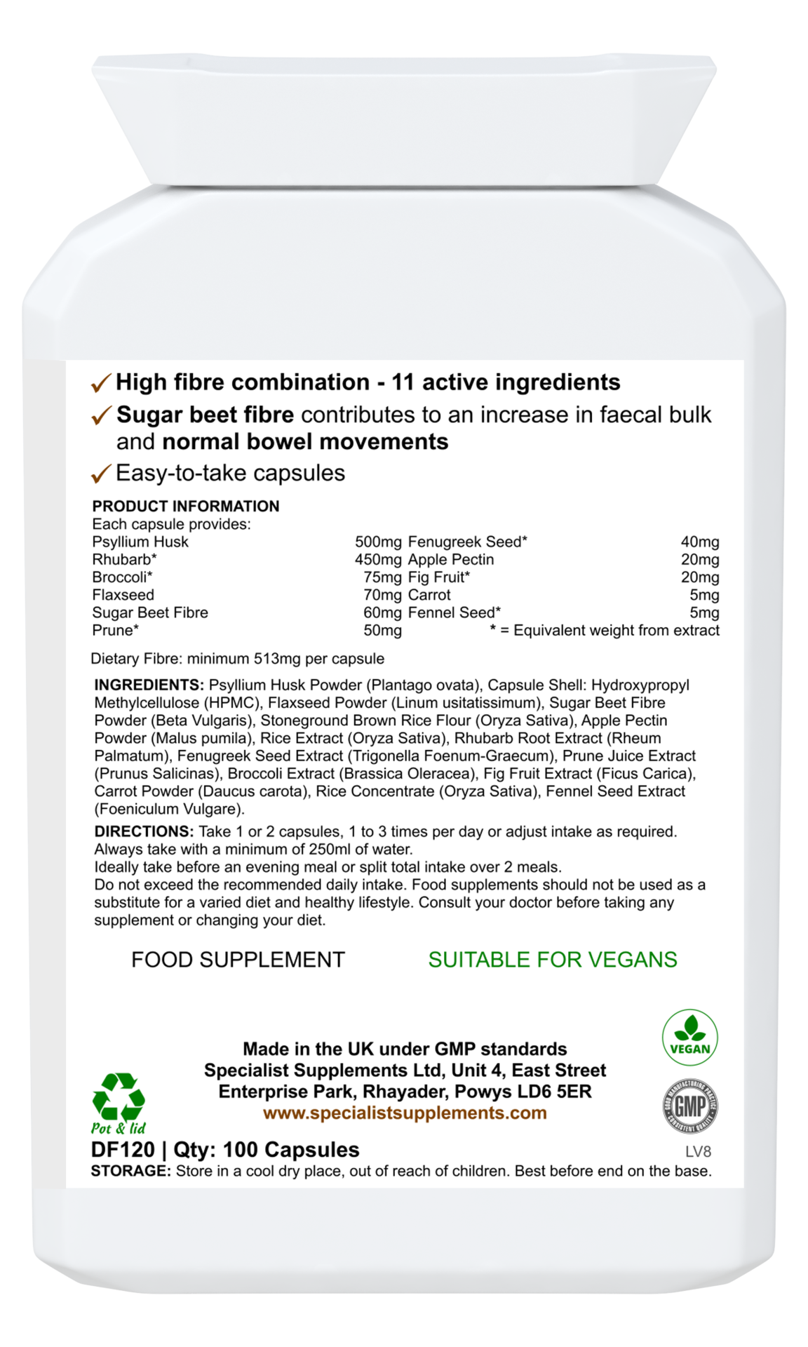 Dietary Fibre Complex Multi Fibre Food Supplement